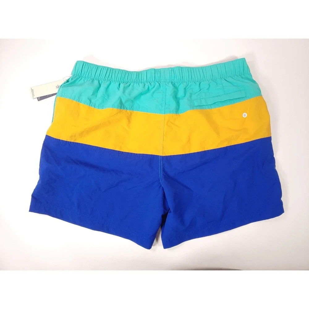 Original Penguin Men's Colorblock Swim Trunks Striped Shorts Size XXL $79